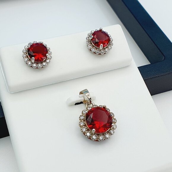 "925 Sterling Silver Cubic Zircon Jewelry Set, UU1P7A7035 - Picture 3 of 9